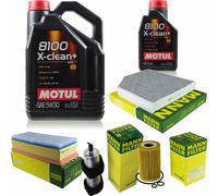 Mann - Controllo Set Motul 6L 5W-30 per Audi A4 Avant 2.0 Tdi