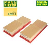 MANN-FILTER C 2861-2 Filtro dell'aria (set da 2) - per Autovetture + veicoli commeriali