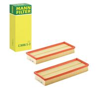 MANN-FILTER C 3698/3-2 Filtro dell'aria (set da 2) - per Autovetture + veicoli commeriali