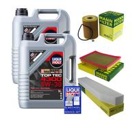 MANN-FILTER Controllo Set 10L Liqui Moly Top Tec 4300 5W-30 Per Jeep WH 3.0