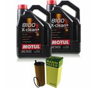 MANN-FILTER Controllo Set 10L Motul 8100 X-CLEAN+ 5W-30 Per Audi A6 Allroad