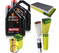 MANN-FILTER Controllo Set 10L Motul 8100 X-CLEAN+ 5W-30 Per BMW X5 3.0D