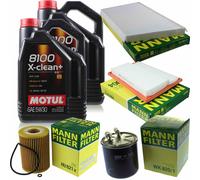MANN-FILTER Controllo Set 10L Motul 8100 X-Clean+ 5W-30 Per Mercedes-Benz CLK