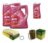 MANN-FILTER Controllo Set 11 L MANNOL 5W-40 Elite Per Porsche Cayenne S 4.8