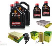MANN-FILTER Controllo Set 12L Motul 8100 X-CLEAN+ 5W-30 Per Mercedes-Benz