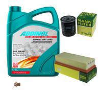 MANN-FILTER Controllo Set 5L ADDINOL 0540 SUPER LIGHT 5W-40 Per MG ZR