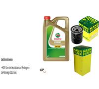 MANN-FILTER Controllo Set 5L CASTROL 5W-30 Per Suzuki Vitara Cabrio ET TA