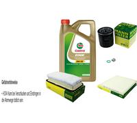 MANN-FILTER Controllo Set 5L CASTROL 5W-30 Per Toyota Corolla 1.6 VVT-i