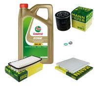 MANN-FILTER Controllo Set 5L CASTROL 5W-30 Per Toyota Yaris 1.3 VVT-i 1.0