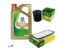 MANN-FILTER Controllo Set 5L CASTROL 5W-30 Per Toyota Yaris 1.3 VVT-i 1.0