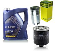 MANN-FILTER Controllo Set 5L MANNOL Classic 10W-40 Per Audi 100 Avant 2.5