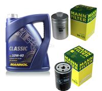 MANN-FILTER Controllo Set 5L MANNOL Classic 10W-40 Per Audi 80 2.0