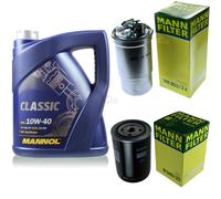 MANN-FILTER Controllo Set 5L MANNOL Classic 10W-40 Per Audi A4 1.9 TDI