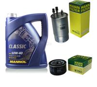 MANN-FILTER Controllo Set 5L MANNOL Classic 10W-40 Per Fiat Doblo 1.9 D