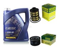 MANN-FILTER Controllo Set 5L MANNOL Classic 10W-40 Per Fiat Idea 1.9 JTD