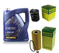 MANN-FILTER Controllo Set 5L MANNOL Classic 10W-40 Per Mercedes A-Klasse