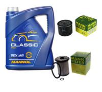 MANN-FILTER Controllo Set 5L MANNOL Classic 10W-40 Per Opel Vivaro Combi 1.9