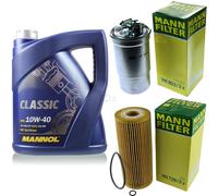 MANN-FILTER Controllo Set 5L MANNOL Classic 10W-40 Per VW Golf IV 1.9 TDI