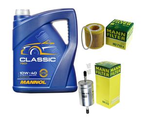 MANN-FILTER Controllo Set 5L MANNOL Classic 10W-40 Per VW Polo 1.2 12V Fox