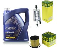 MANN-FILTER Controllo Set 5L MANNOL Classic 10W-40 Per VW Polo 1.6 16V Seat