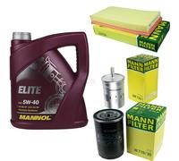 Mann-Filter Controllo Set 5L mannol Elite 5W-40 per VW Golf IV 1.6 2.0 1.8 T.