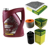 MANN-FILTER Controllo Set 5L MANNOL Energy Premium 5W-30 Per Audi A6 Avant