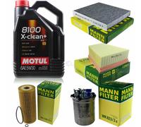 MANN-FILTER Controllo Set 5L Motul 5W-30 8100 X-CLEAN+ Per Seat Ibiza III