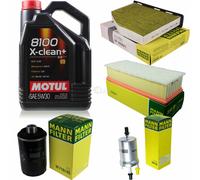 Mann-Filter Controllo Set 5L Motul 5W-30 8100 x-Pulire + per . Audi A3 1.8