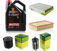 Mann-Filter Controllo Set 5L Motul 5W-30 8100 x-Pulire + per VW Classica Polo