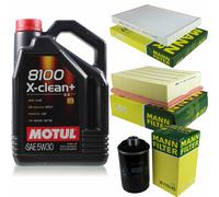 Mann-Filter Controllo Set 5L Motul 8100 x-Pulire+5W-30 per Seat Exeo Set Pezzi