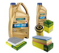 MANN-FILTER Controllo Set 6 L RAVENOL SMP 5W-30 per Audi A4 Avant 2.0 TDI
