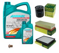 MANN-FILTER Controllo Set 6L ADDINOL 0540 SUPER LIGHT 5W-40 Per MG ZR