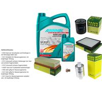 MANN-FILTER Controllo Set 6L ADDINOL 0540 SUPER LIGHT 5W-40 Per MG ZR