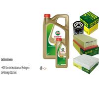 MANN-FILTER Controllo Set 6L CASTROL EDGE 5W-30 Per Smart Forfour 1.5 CDI