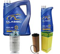 Mann-Filter Controllo Set 6L mannol Classic 10W-40 per Audi A6 Avant 2.5