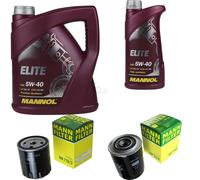 MANN-FILTER Controllo Set 6L MANNOL Elite 5W-40 Per Opel Arena Kasten 2.5 D