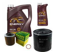 MANN-FILTER Controllo Set 6L MANNOL Energy 5W-30 per Opel Campo 2.5 D 4x4