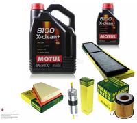 MANN-FILTER Controllo Set 6L Motul 5W-30 8100 Per BMW X1 xDrive20i xDrive28i
