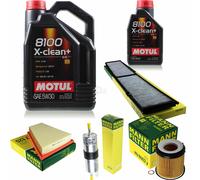 Mann-Filter Controllo Set 6L Motul 5W-30 8100 per BMW X1 Xdrive20i,Xdrive28i