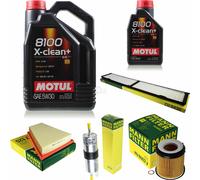 MANN-FILTER Controllo Set 6L Motul 5W-30 8100 X-CLEAN+ Per BMW X1 XDRIVE20I