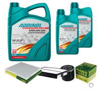 MANN-FILTER Controllo Set 7L ADDINOL 0540 SUPER LIGHT 5W-40 Per KIA Optima