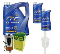 MANN-FILTER Controllo Set 7L MANNOL Classic 10W-40 Per Mercedes-Benz 190 D