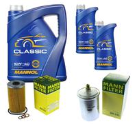 MANN-FILTER Controllo Set 7L MANNOL Classic 10W-40 Per Mercedes-Benz 190 E