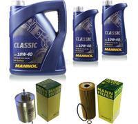 MANN-FILTER Controllo Set 7L MANNOL Classic 10W-40 Per Mercedes-Benz SLK 200