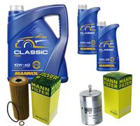 MANN-FILTER Controllo Set 7L MANNOL Classic 10W-40 Per Mercedes C-Klasse