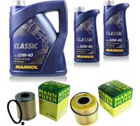 MANN-FILTER Controllo Set 7L MANNOL Classic 10W-40 Per Opel Movano Kasten