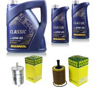 MANN-FILTER Controllo Set 7L MANNOL Classic 10W-40 Per VW Golf IV 2.3 V5 2.8