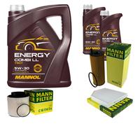 MANN-FILTER Controllo Set 7L MANNOL Energy Combi LL 5W-30 Per Audi A4