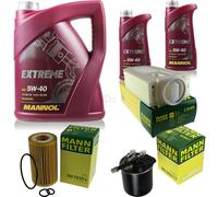 MANN-FILTER Controllo Set 7L MANNOL Extreme 5W-40 Per Mercedes-Benz C-Klasse