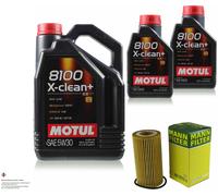 MANN-FILTER Controllo Set 7L Motul 8100 X-CLEAN+ 5W-30 Per Audi A4 Avant 3.0